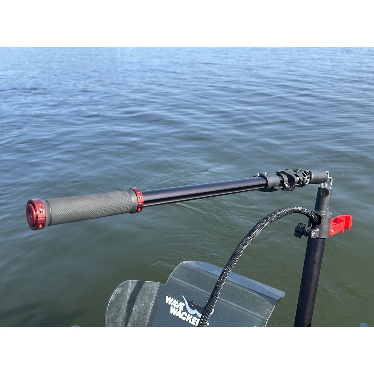 Twist Handle extended over open water on a live imaging pole