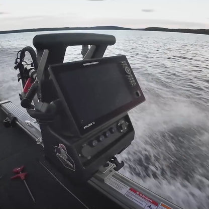 Fish Armor shuttle and Pro Pole with the Twist Handle stowed on a running boat
